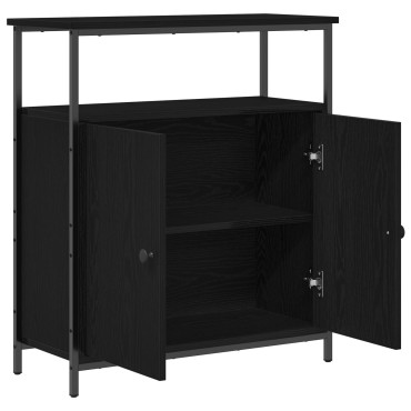 vidaXL Μπουφές Μαύρο Δρυς 70x30x80cm από Κατασκευασμένο Ξύλο 1 τεμ.