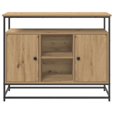 vidaXL Κονσόλα Artisan Oak 100x35x80cm Κατασκευασμένο ξύλο και Ατσάλι 1 τεμ.