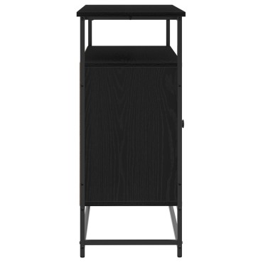 vidaXL Μπουφές Μαύρο Δρυς 100x35x80cm Επεξεργασμένο Ξύλο και Ατσάλι 1 τεμ.