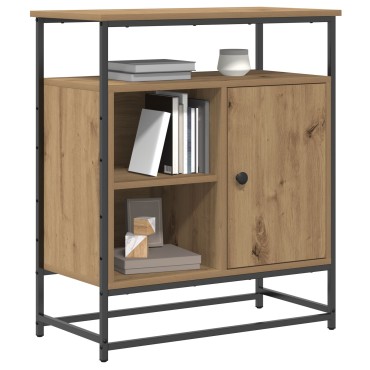 vidaXL Μπουφές Artisan Oak 69x35x80cm από Επεξεργασμένο Ξύλο και Χάλυβα 1 τεμ.