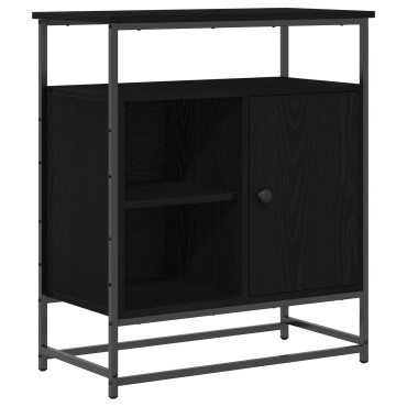 vidaXL Μπουφές Μαύρο Δρυς 69x35x80cm Κατασκευασμένο από Ξύλο και Ατσάλι 1 τεμ.