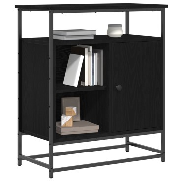 vidaXL Μπουφές Μαύρο Δρυς 69x35x80cm Κατασκευασμένο από Ξύλο και Ατσάλι 1 τεμ.