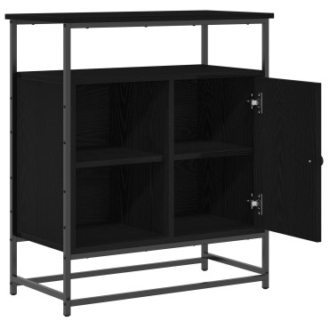 vidaXL Μπουφές Μαύρο Δρυς 69x35x80cm Κατασκευασμένο από Ξύλο και Ατσάλι 1 τεμ.