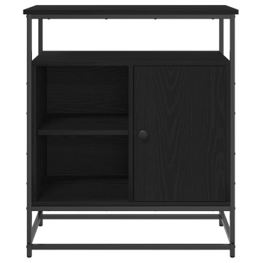 vidaXL Μπουφές Μαύρο Δρυς 69x35x80cm Κατασκευασμένο από Ξύλο και Ατσάλι 1 τεμ.