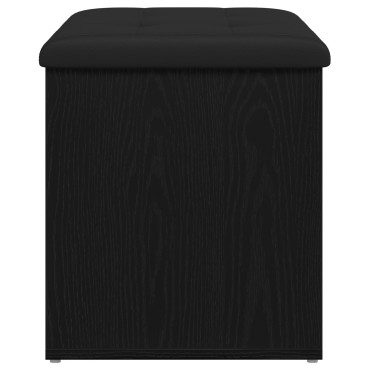vidaXL Παγκάκι αποθήκευσης Μαύρο Δρυς 60x40x45cm Επεξεργασμένο Ξύλο 1 τεμ.