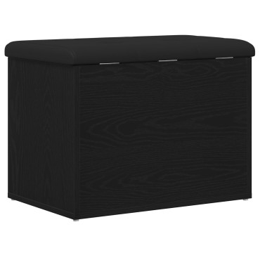 vidaXL Παγκάκι αποθήκευσης Μαύρο Δρυς 60x40x45cm Επεξεργασμένο Ξύλο 1 τεμ.