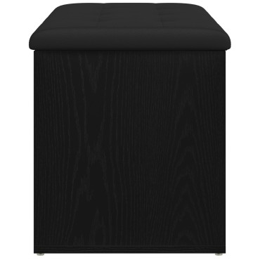 vidaXL Παγκάκι Αποθήκευσης Μαύρο Δρυς 80x40x45cm Μηχανικά Κατασκευασμένο Ξύλο 1 τεμ.