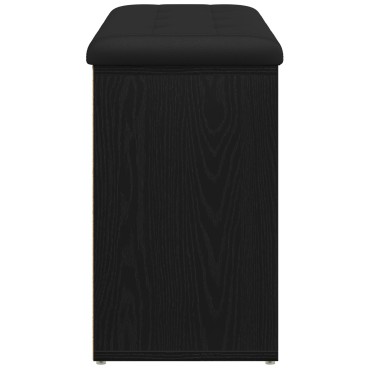 vidaXL Παγκάκι Αποθήκευσης Μαύρη Κέδρος 80x30x48cm Συνθετικό Ξύλο 1 τεμ.