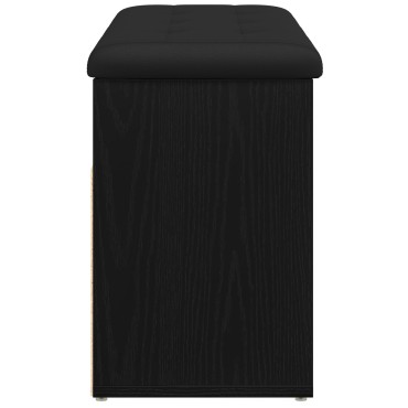 vidaXL Παγκάκι Αποθήκευσης Μαύρο Δρυς 80x30x45cm Συνθετικό Ξύλο 1 τεμ.