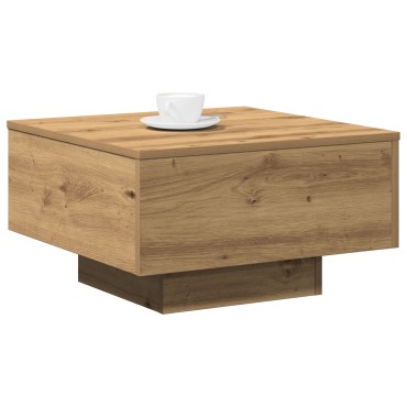 vidaXL Τραπέζι Σαλονιού Artisian από Δρυό 55x55x31cm Φτιαγμένο από ξύλο 1 τεμ.