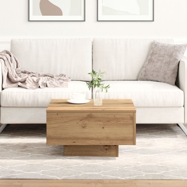 vidaXL Τραπέζι Σαλονιού Artisian από Δρυό 55x55x31cm Φτιαγμένο από ξύλο 1 τεμ.