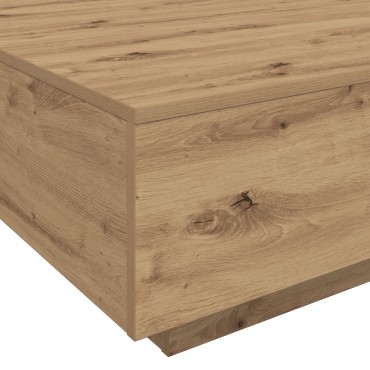 vidaXL Τραπέζι Καφέ με LED Φώτα Artisan Oak 55x55x31 εκ 1 τεμ.