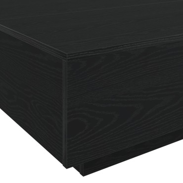 vidaXL Τραπεζάκι σαλονιού με LED φώτα Μαύρο Δρυς 55x55x31cm 1 τεμ.