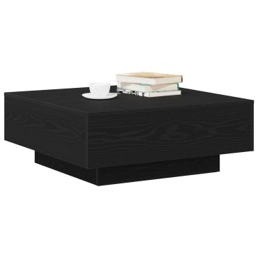 vidaXL Καφέ Τραπέζι Μαύρου Δρυς 80x80x31cm Φτιαγμένο από ξύλο