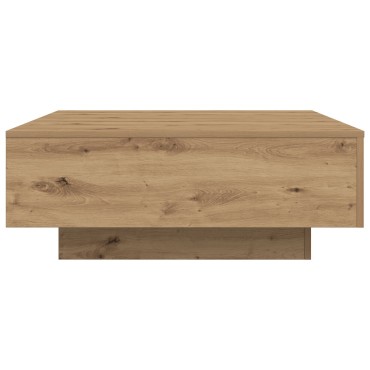vidaXL Τραπεζάκι σαλονιού με LED φώτα από ξύλο Artisan 80x80x31 εκ 1 τεμ.