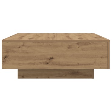 vidaXL Τραπεζάκι σαλονιού με LED φώτα από ξύλο Artisan 80x80x31 εκ 1 τεμ.