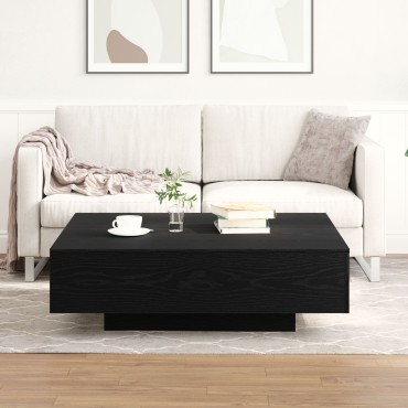 τραπεζάκι καφέ vidaXL, Μαύρο Δρυς, 100x100x31 cm από Ξύλο