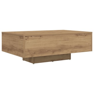 vidaXL Τραπέζι σαλονιού με LED φώτα Artisan Oak 85x55x31 εκ 1 τεμ.