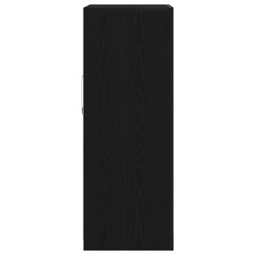 vidaXL Μπουφέ με LED Φώτα Μαύρη Δρυς 60,5x37x100cm