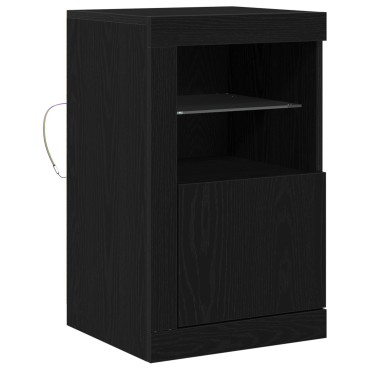 vidaXL Σαλονάκι με LED Φώτα Μαύρη Δρυς 41x37x67cm