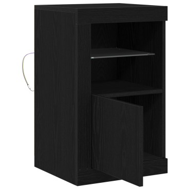 vidaXL Σαλονάκι με LED Φώτα Μαύρη Δρυς 41x37x67cm