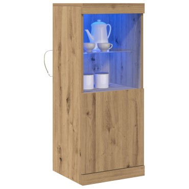 vidaXL Μπουφέ με LED Φώτα στην απόχρωση Artisan Oak 41x37x100cm 1 τεμ.