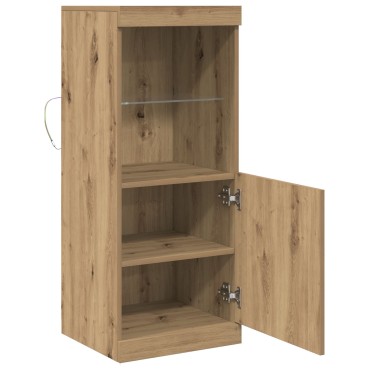 vidaXL Μπουφέ με LED Φώτα στην απόχρωση Artisan Oak 41x37x100cm 1 τεμ.
