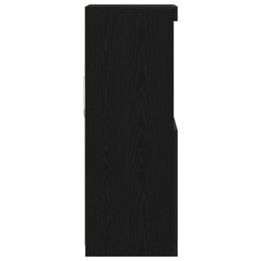 vidaXL Μπουφές με LED Φώτα Μαύρος Δρυς 41x37x100cm 1 τεμ.