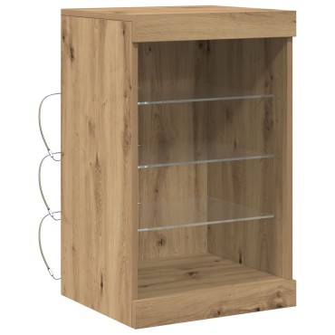 vidaXL Μπουφές με LED Φωτισμό Artisan Oak 41x37x67cm 1 τεμ.