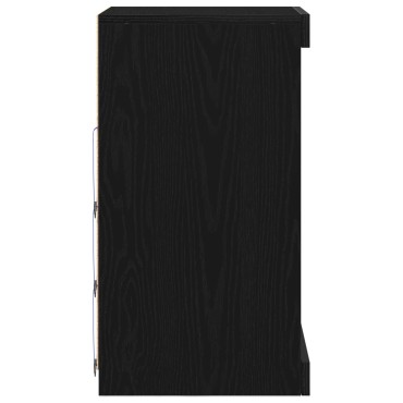 vidaXL Μπουφές με LED Φώτα Μαύρο Δρυς 41x37x67cm 1 τεμ.