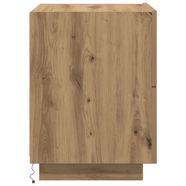 Κομοδίνο vidaXL με LED Φωτιστικά Artisan Oak 45x40x55cm 1 τεμ.