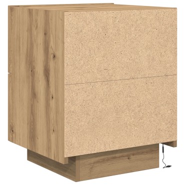 Κομοδίνο vidaXL με LED Φωτιστικά Artisan Oak 45x40x55cm 1 τεμ.