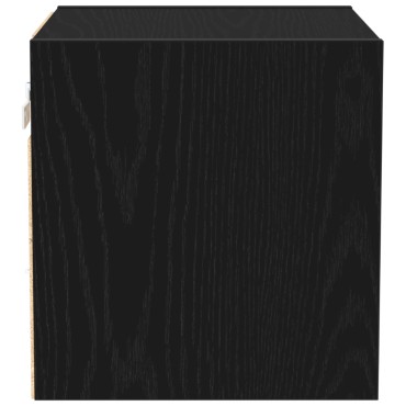 vidaXL LED TV Cabinet Μαύρη Δρυς 30x28,5x30cm Μηχανικής Ξυλείας