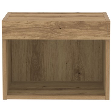 vidaXL Ντουλάπι Τοίχου με LED Φώτα Ξύλο Artisan 40x30x30cm