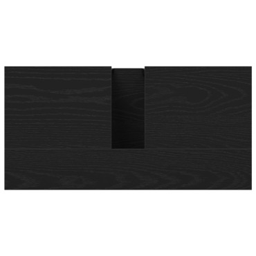 vidaXL Νιπτήρας Μπάνιου Μαύρο Δρυς 60x30x60cm Επεξεργασμένου Ξύλου