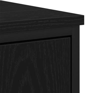 vidaXL Νιπτήρας Μπάνιου Μαύρο Δρυς 60x30x60cm Επεξεργασμένου Ξύλου