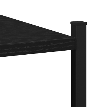 vidaXL Ντουλάπι Μπάνιου Μαύρο Δρυς 33x33x120,5cm Επεξεργασμένο ξύλο 1 τεμ.