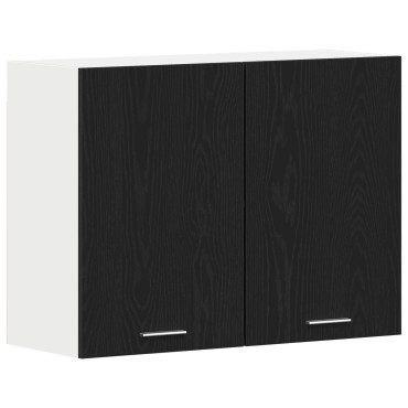 vidaXL Μαύρο Διπλό Ντουλάπι - 80x31x60cm - Κατασκευασμένο από Επεξεργασμένο Ξύλο