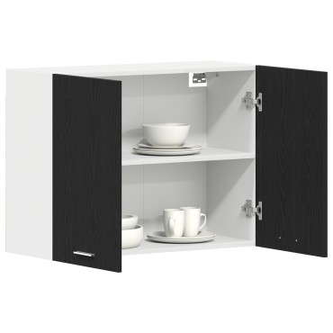 vidaXL Μαύρο Διπλό Ντουλάπι - 80x31x60cm - Κατασκευασμένο από Επεξεργασμένο Ξύλο