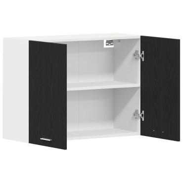 vidaXL Μαύρο Διπλό Ντουλάπι - 80x31x60cm - Κατασκευασμένο από Επεξεργασμένο Ξύλο