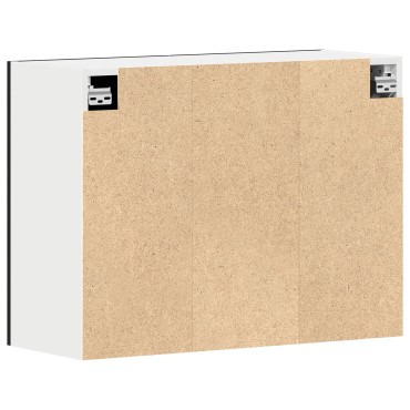 vidaXL Μαύρο Διπλό Ντουλάπι - 80x31x60cm - Κατασκευασμένο από Επεξεργασμένο Ξύλο
