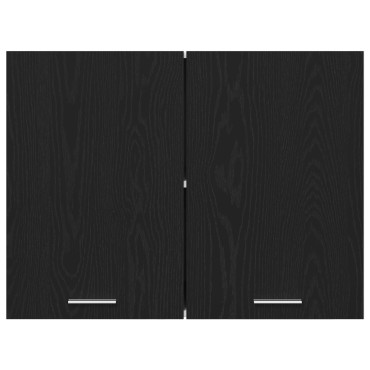 vidaXL Μαύρο Διπλό Ντουλάπι - 80x31x60cm - Κατασκευασμένο από Επεξεργασμένο Ξύλο