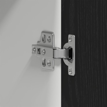 vidaXL Μαύρο Διπλό Ντουλάπι - 80x31x60cm - Κατασκευασμένο από Επεξεργασμένο Ξύλο
