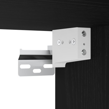 vidaXL Μαύρο Διπλό Ντουλάπι - 80x31x60cm - Κατασκευασμένο από Επεξεργασμένο Ξύλο