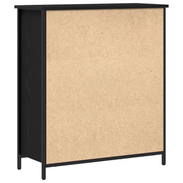 vidaXL Μπουφές Μαύρο Δρυς 70x30x80cm Κατασκευασμένο από Τεχνητό Ξύλο και Ατσάλι 1 τεμ.