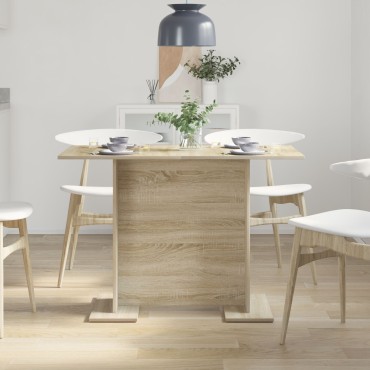 vidaXL Τραπέζι Φαγητού Σονομά Οξιά 110x60x75cm Επεξεργασμένο Ξύλο 1 τεμ.