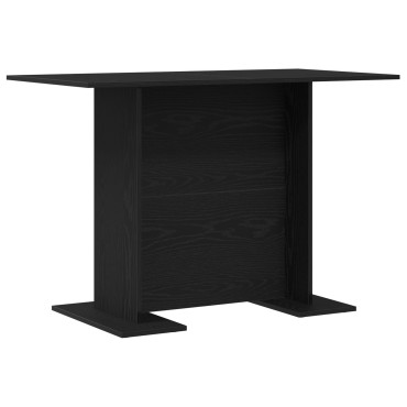vidaXL Τραπέζι Τραπεζαρίας Μαύρη Δρυς 110x60x75cm Επεξεργασμένο Ξύλο 1 τεμ.