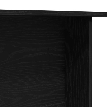 vidaXL Τραπέζι Τραπεζαρίας Μαύρη Δρυς 110x60x75cm Επεξεργασμένο Ξύλο 1 τεμ.