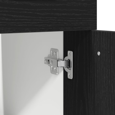 vidaXL Μαύρος Δρύινος Κάτω Ντουλάπι με Συρτάρι - 30x46x81,5 εκ
