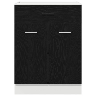 vidaXL Μαύρο Ερμάρι με Συστήματα Στάθμης - 60x46x81.5cm Φτιαγμένο από Επεξεργασμένο Ξύλο
